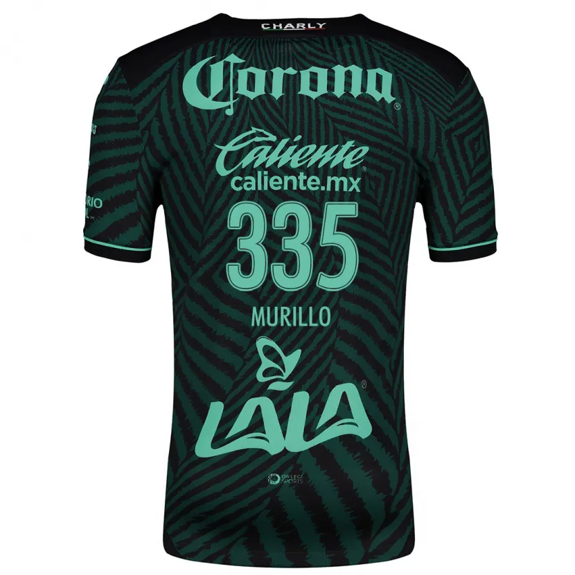 Danxen Uomo Maglia Doryan Murillo #335 Nero Verde Kit Gara Away 2024/25 Maglietta
