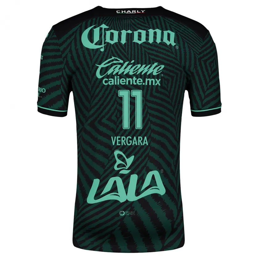 Danxen Uomo Maglia Duván Vergara #11 Nero Verde Kit Gara Away 2024/25 Maglietta