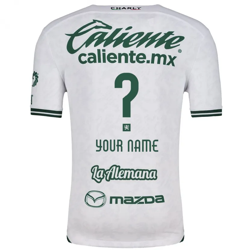 Danxen Uomo Maglia Il Tuo Nome #0 Bianco Verde Kit Gara Away 2024/25 Maglietta