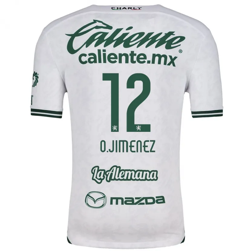 Danxen Uomo Maglia Óscar Jiménez #12 Bianco Verde Kit Gara Away 2024/25 Maglietta