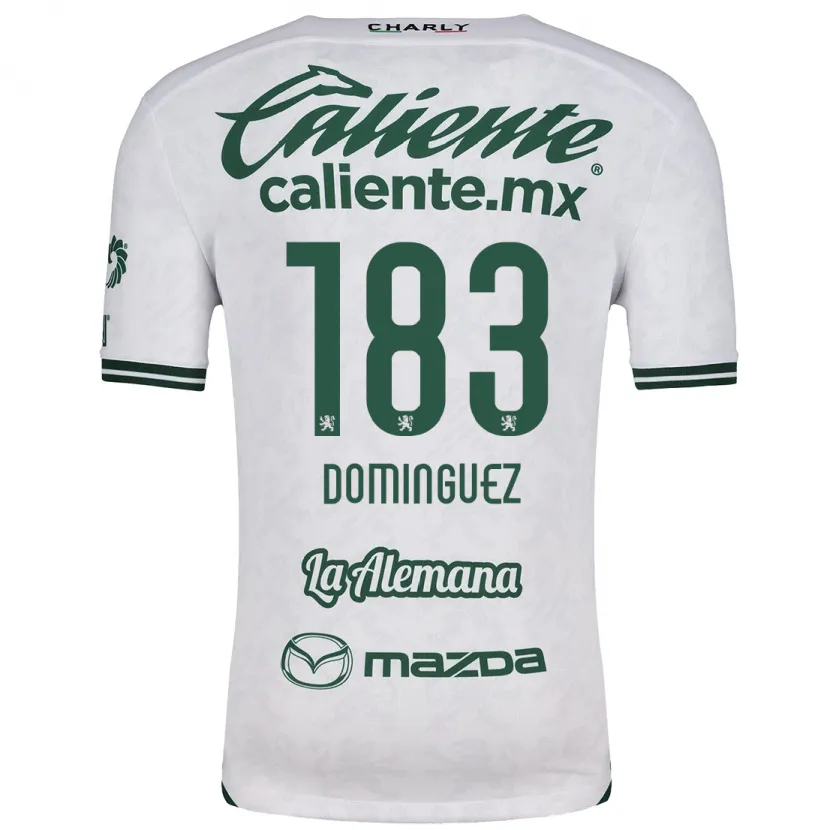 Danxen Uomo Maglia Jesús Domínguez #183 Bianco Verde Kit Gara Away 2024/25 Maglietta