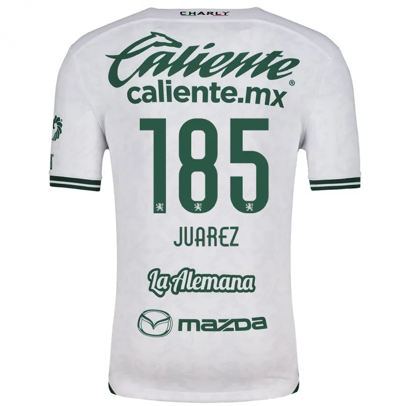 Danxen Uomo Maglia Moisés Juárez #185 Bianco Verde Kit Gara Away 2024/25 Maglietta