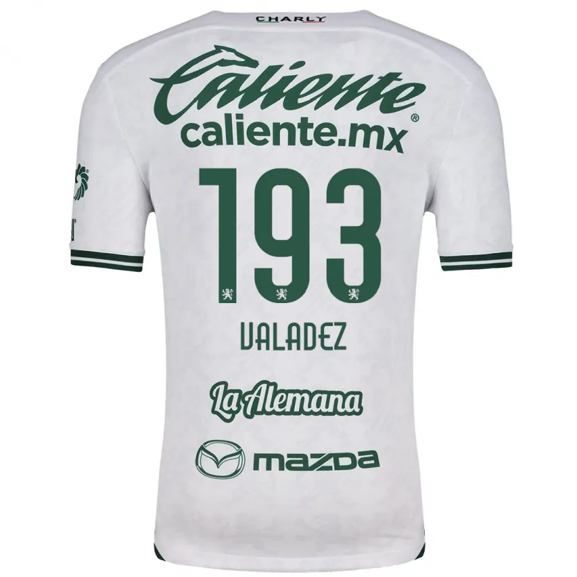 Danxen Uomo Maglia Luis Valadez #193 Bianco Verde Kit Gara Away 2024/25 Maglietta