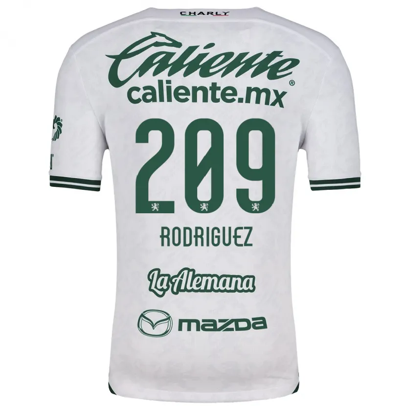 Danxen Uomo Maglia Víctor Rodríguez #209 Bianco Verde Kit Gara Away 2024/25 Maglietta