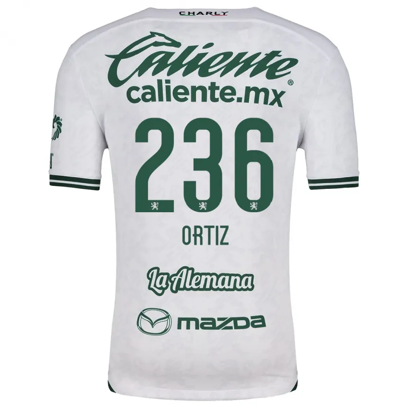Danxen Uomo Maglia Youssef Ortiz #236 Bianco Verde Kit Gara Away 2024/25 Maglietta
