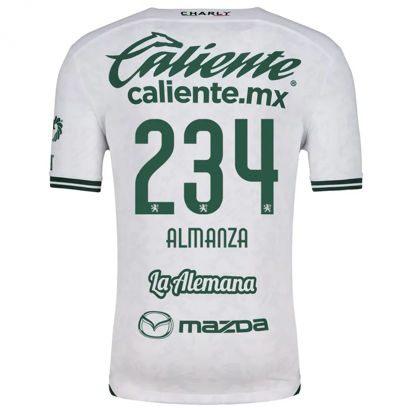 Danxen Uomo Maglia Román Almanza #234 Bianco Verde Kit Gara Away 2024/25 Maglietta