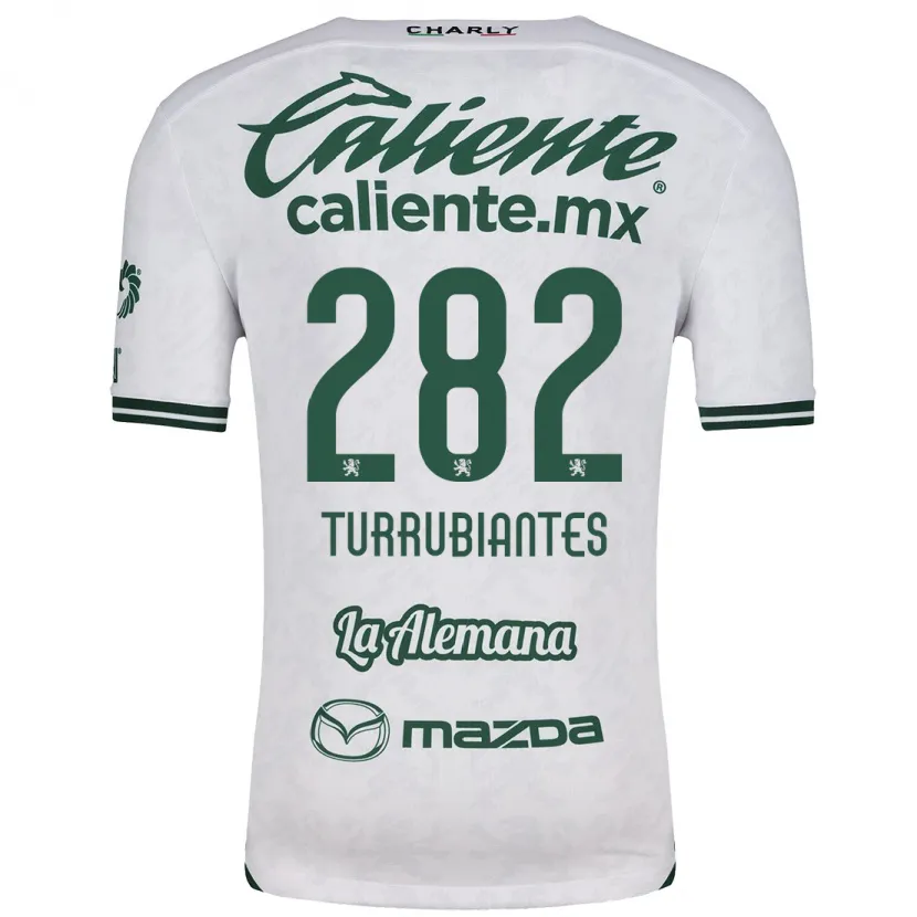 Danxen Uomo Maglia Abdon Turrubiantes #282 Bianco Verde Kit Gara Away 2024/25 Maglietta