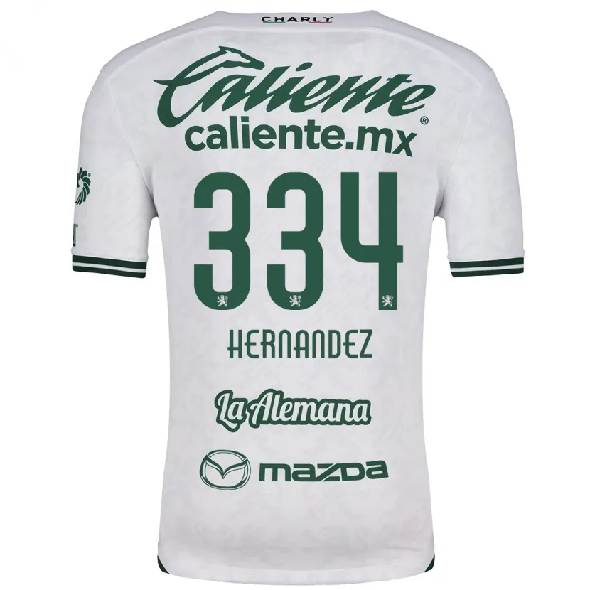 Danxen Uomo Maglia Alan Hernández #334 Bianco Verde Kit Gara Away 2024/25 Maglietta