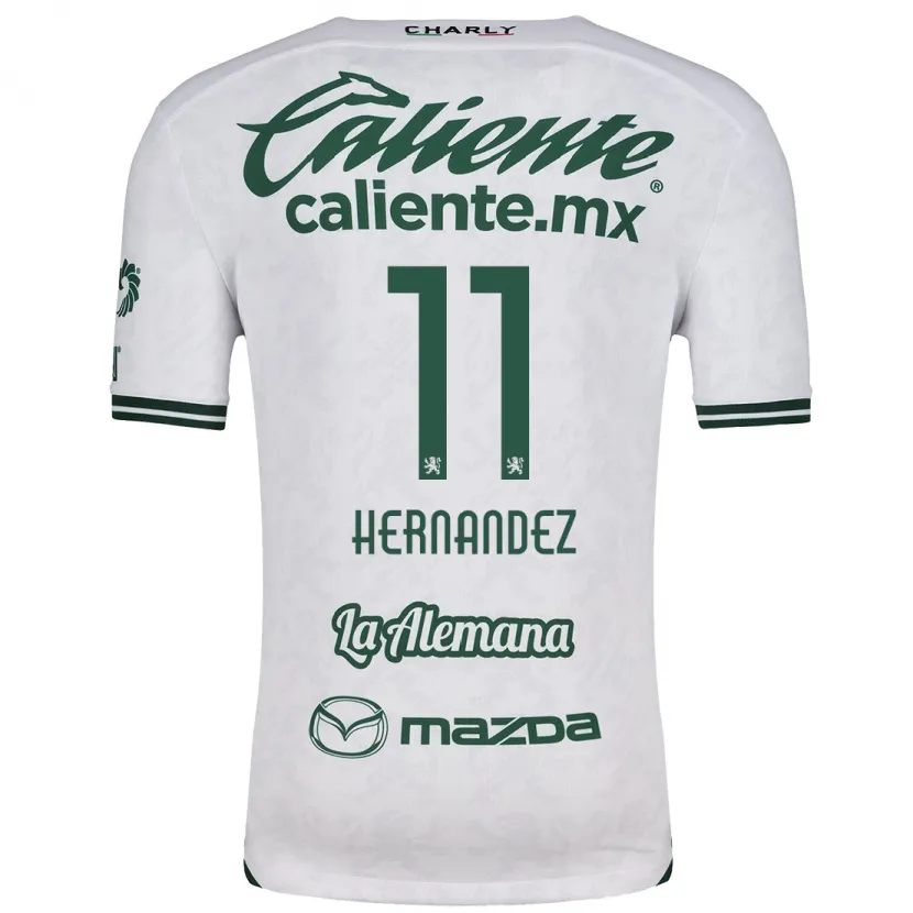 Danxen Uomo Maglia Elías Hernández #11 Bianco Verde Kit Gara Away 2024/25 Maglietta
