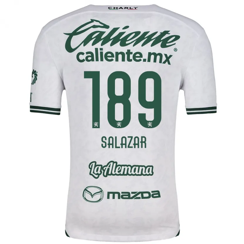 Danxen Uomo Maglia José Salazar #189 Bianco Verde Kit Gara Away 2024/25 Maglietta