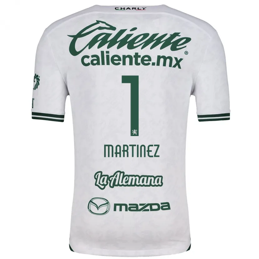 Danxen Uomo Maglia Angeles Martínez #1 Bianco Verde Kit Gara Away 2024/25 Maglietta