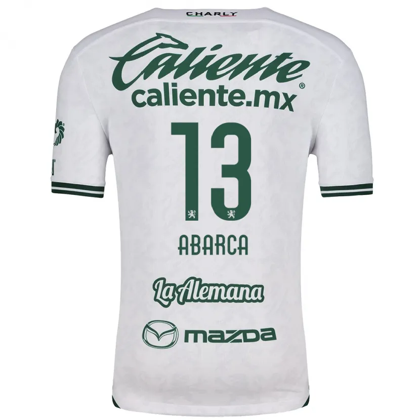Danxen Uomo Maglia Vidalia Abarca #13 Bianco Verde Kit Gara Away 2024/25 Maglietta
