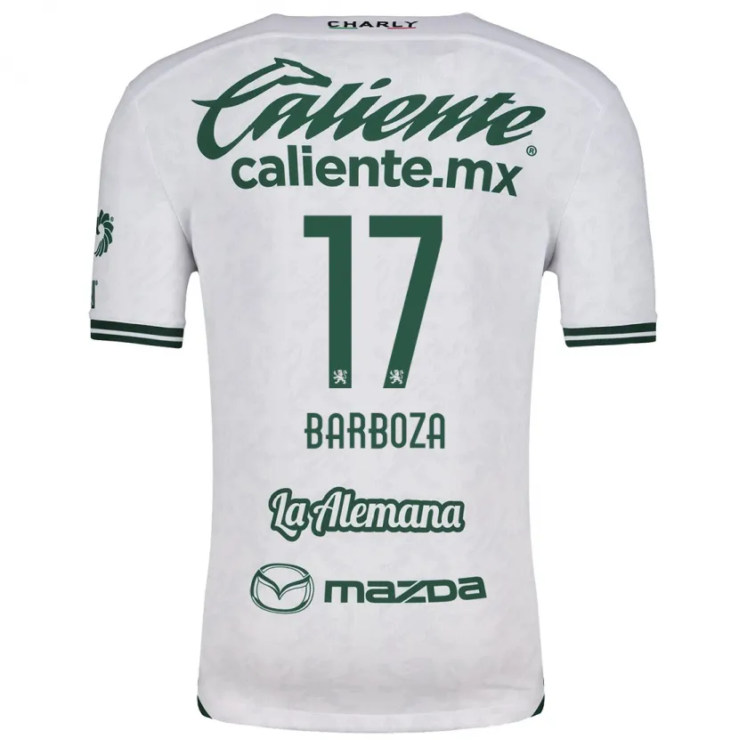 Danxen Uomo Maglia Marypaz Barboza #17 Bianco Verde Kit Gara Away 2024/25 Maglietta