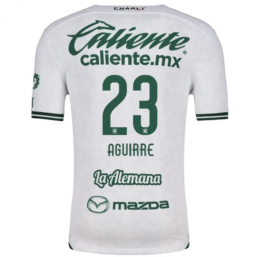 Danxen Uomo Maglia Zoe Aguirre #23 Bianco Verde Kit Gara Away 2024/25 Maglietta