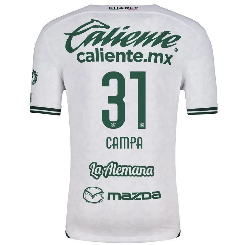 Danxen Uomo Maglia Marlyn Campa #31 Bianco Verde Kit Gara Away 2024/25 Maglietta