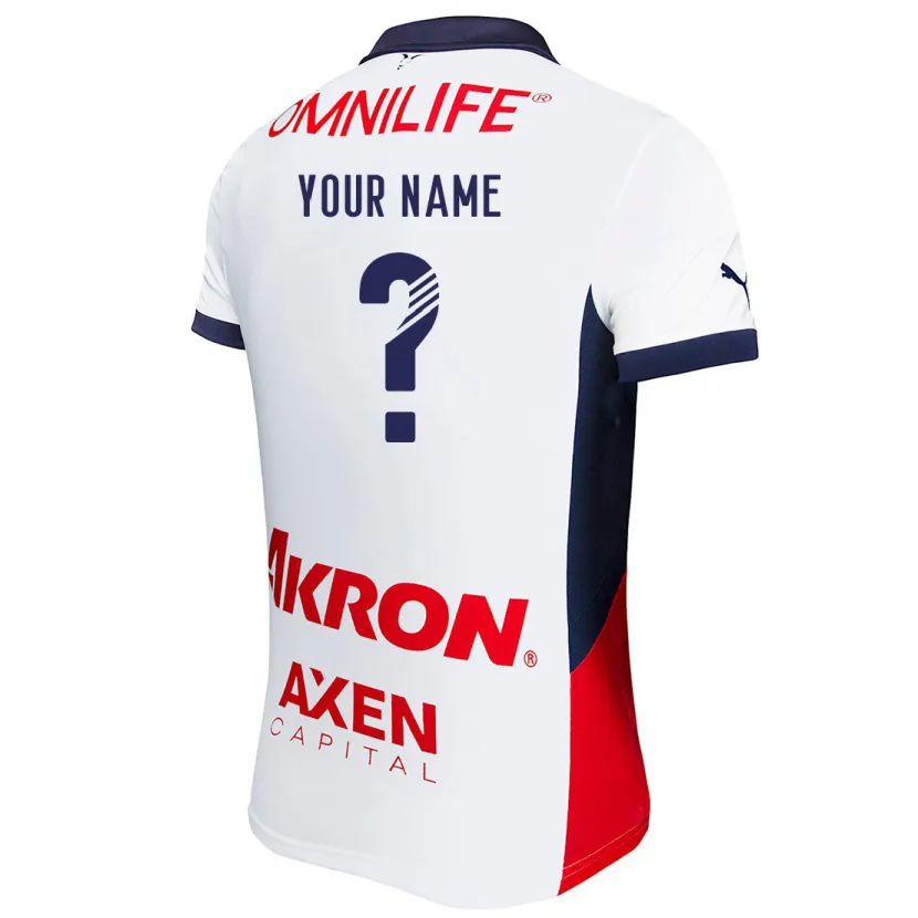 Danxen Uomo Maglia Il Tuo Nome #0 Bianco Rosso Blu Kit Gara Away 2024/25 Maglietta