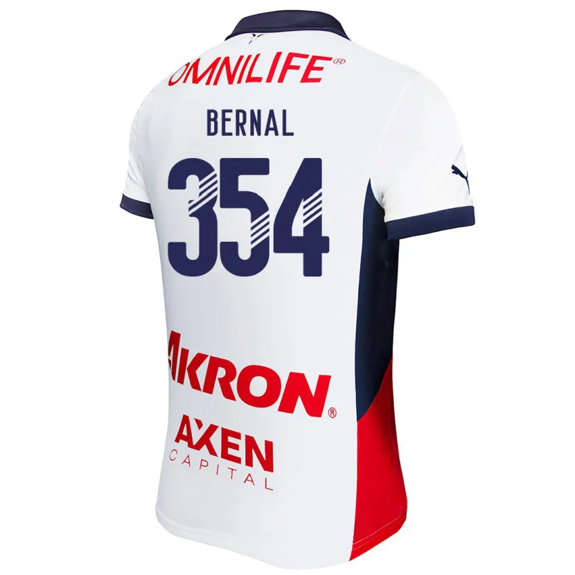 Danxen Uomo Maglia Carlos Bernal #354 Bianco Rosso Blu Kit Gara Away 2024/25 Maglietta