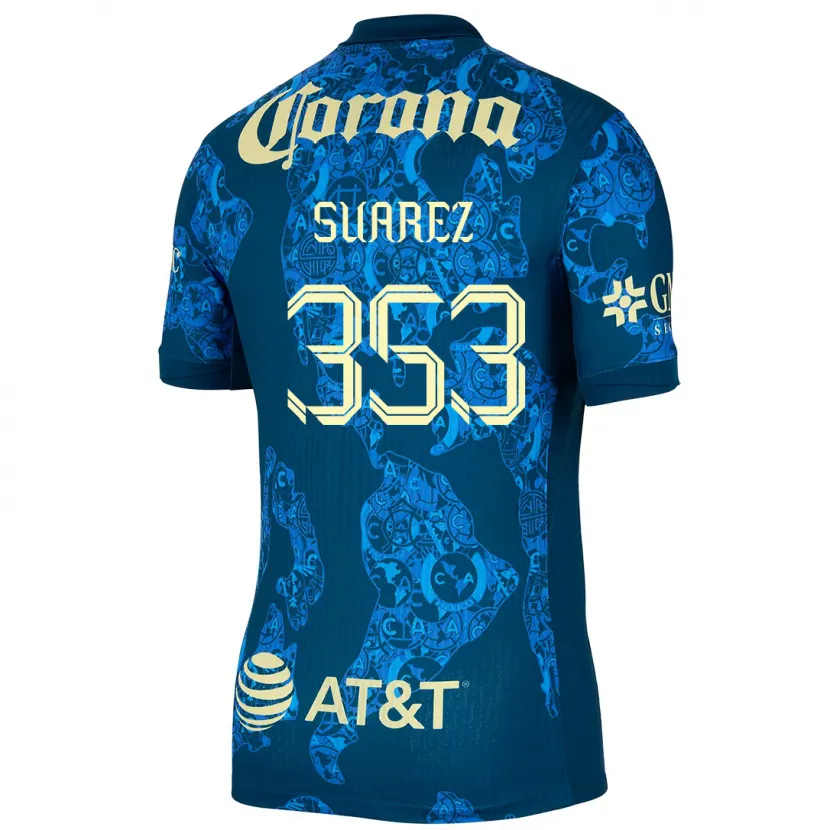 Danxen Uomo Maglia Irwin Suarez #353 Blu Giallo Kit Gara Away 2024/25 Maglietta