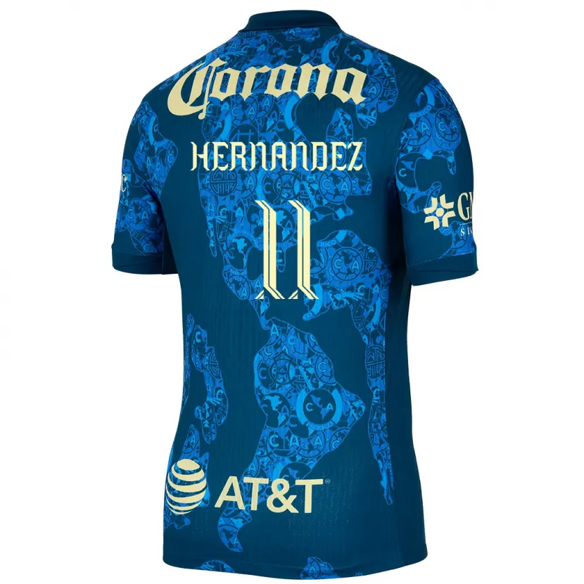 Danxen Uomo Maglia Montserrat Hernandez #11 Blu Giallo Kit Gara Away 2024/25 Maglietta