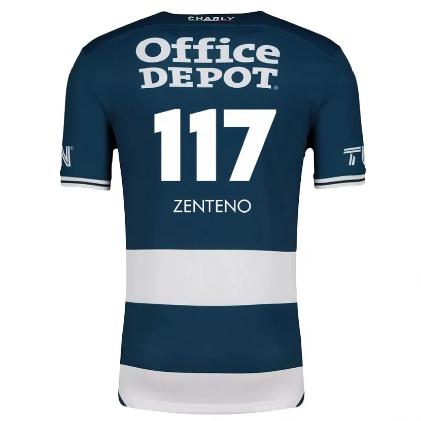 Danxen Donna Maglia Gustavo Zenteno #117 Blu Bianco Kit Gara Home 2024/25 Maglietta