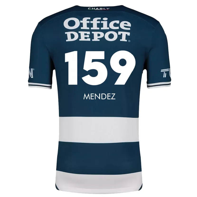 Danxen Donna Maglia Daniel Méndez #159 Blu Bianco Kit Gara Home 2024/25 Maglietta