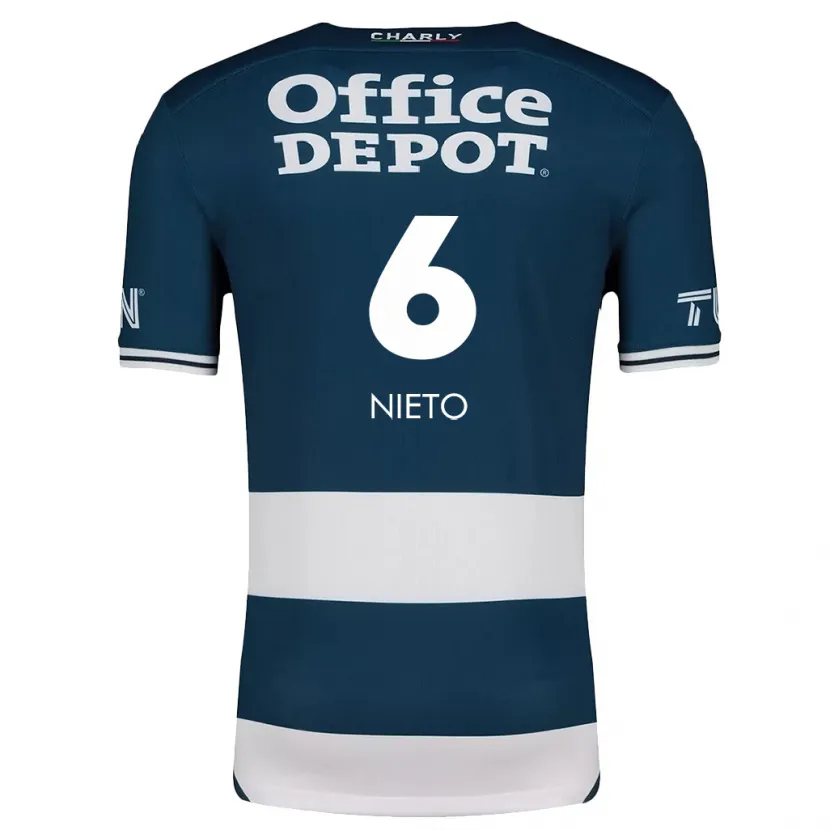 Danxen Donna Maglia Karla Nieto #6 Blu Bianco Kit Gara Home 2024/25 Maglietta