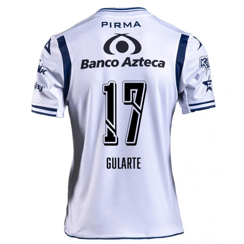 Danxen Donna Maglia Emanuel Gularte #17 Bianco Blu Navy Kit Gara Home 2024/25 Maglietta