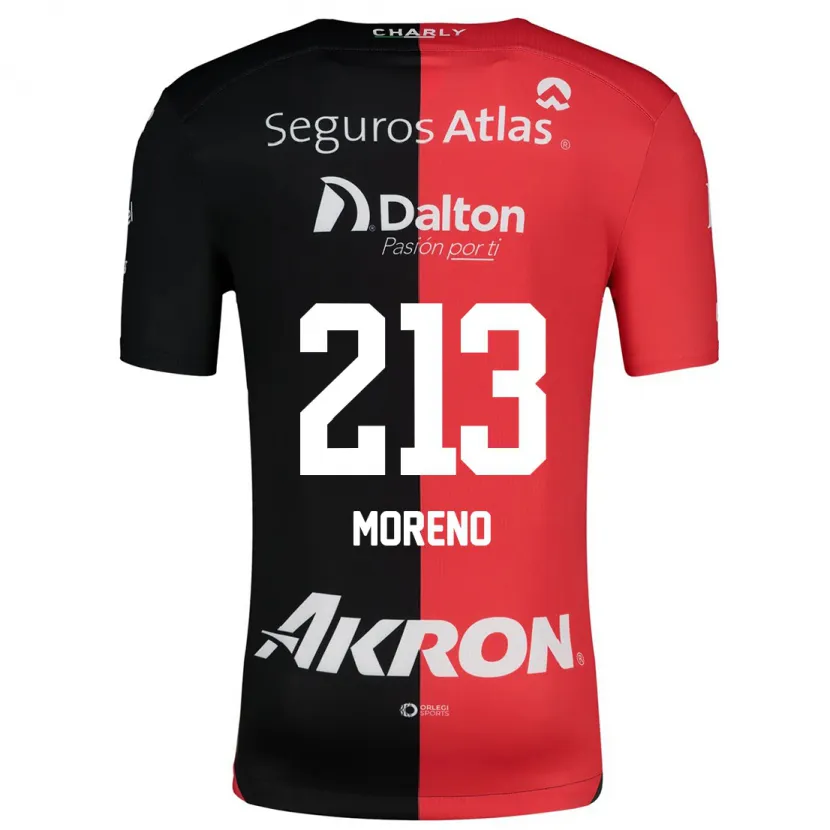 Danxen Donna Maglia Eduardo Moreno #213 Rosso Nero Kit Gara Home 2024/25 Maglietta