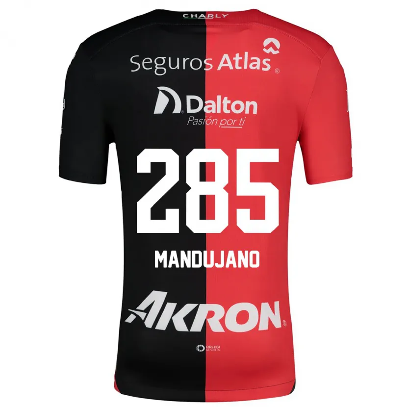 Danxen Donna Maglia Sebastián Mandujano #285 Rosso Nero Kit Gara Home 2024/25 Maglietta
