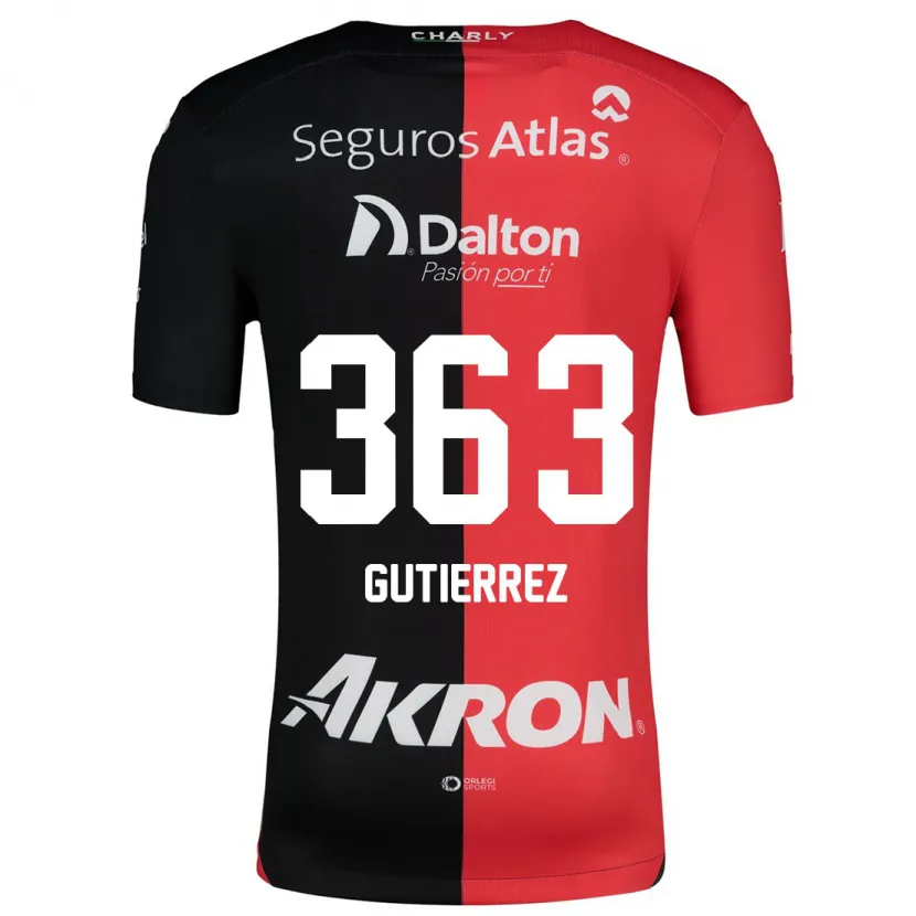 Danxen Donna Maglia Orlando Gutiérrez #363 Rosso Nero Kit Gara Home 2024/25 Maglietta