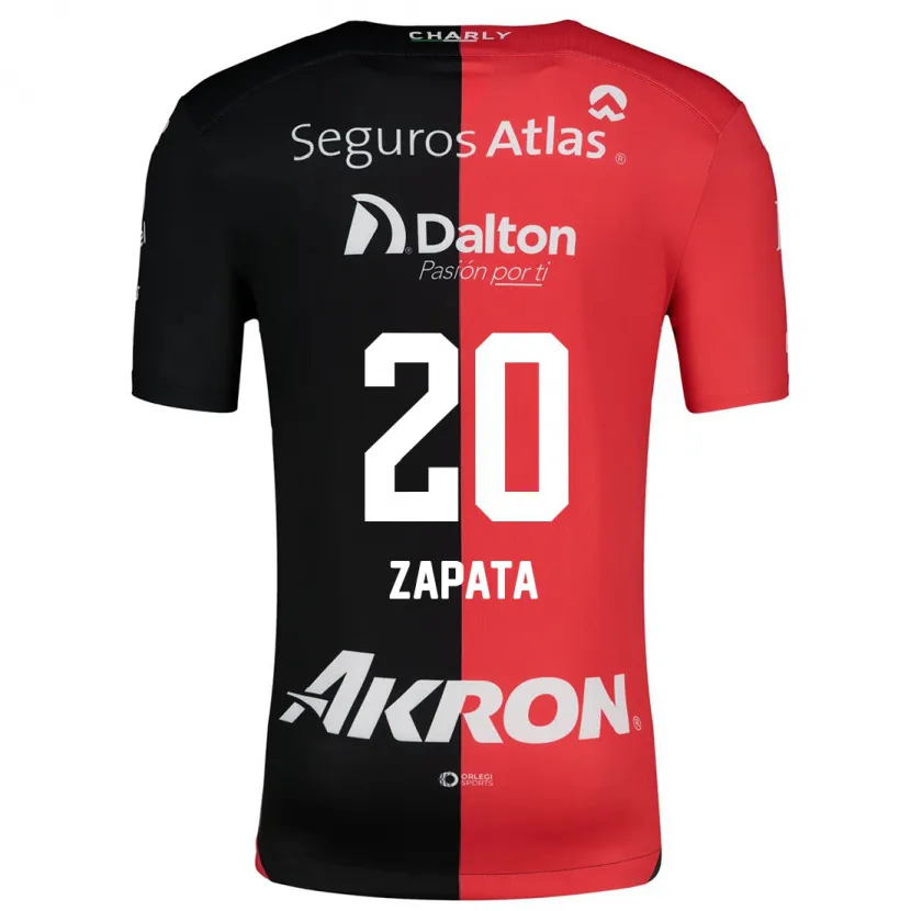 Danxen Donna Maglia Juan Zapata #20 Rosso Nero Kit Gara Home 2024/25 Maglietta