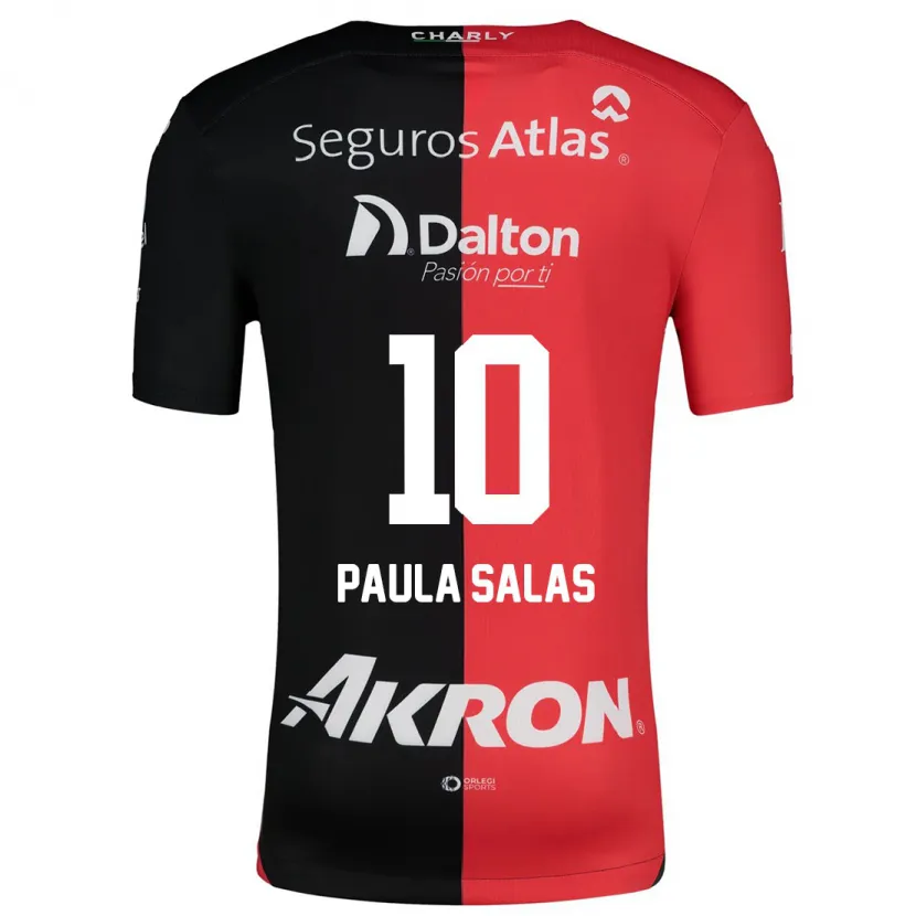 Danxen Donna Maglia María Paula Salas #10 Rosso Nero Kit Gara Home 2024/25 Maglietta