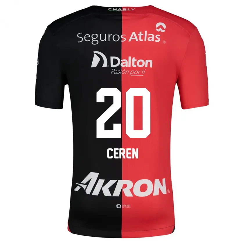 Danxen Donna Maglia Brenda Cerén #20 Rosso Nero Kit Gara Home 2024/25 Maglietta