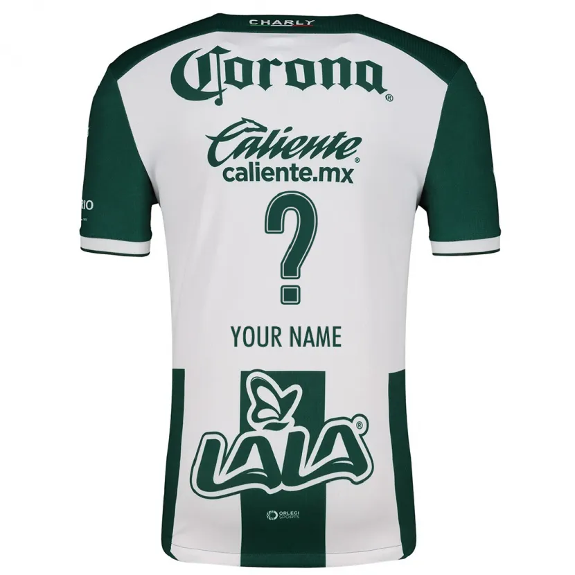 Danxen Donna Maglia Il Tuo Nome #0 Verde Bianco Kit Gara Home 2024/25 Maglietta