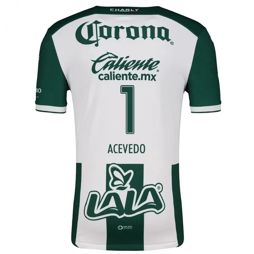 Danxen Donna Maglia Carlos Acevedo #1 Verde Bianco Kit Gara Home 2024/25 Maglietta