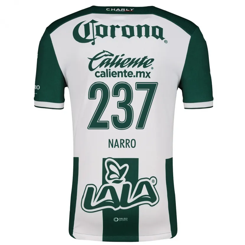 Danxen Donna Maglia Ernesto Narro #237 Verde Bianco Kit Gara Home 2024/25 Maglietta