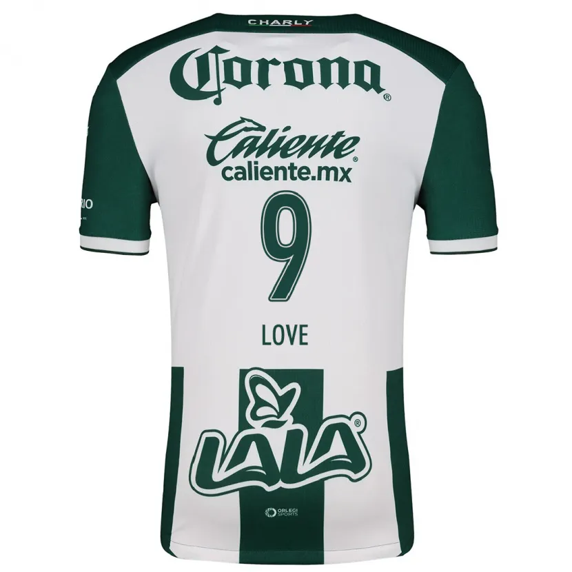 Danxen Donna Maglia Juelle Love #9 Verde Bianco Kit Gara Home 2024/25 Maglietta