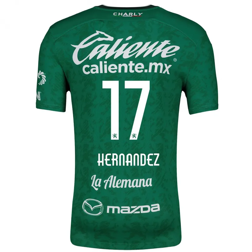 Danxen Donna Maglia Daniel Hernández #17 Verde Bianco Kit Gara Home 2024/25 Maglietta