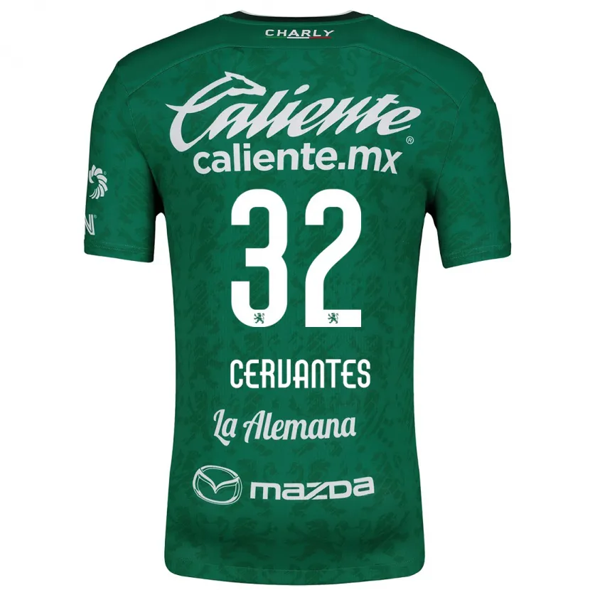 Danxen Donna Maglia Luis Cervantes #32 Verde Bianco Kit Gara Home 2024/25 Maglietta