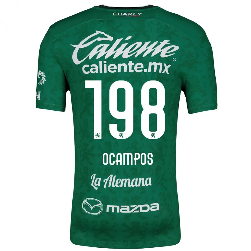 Danxen Donna Maglia Omar Ocampos #198 Verde Bianco Kit Gara Home 2024/25 Maglietta