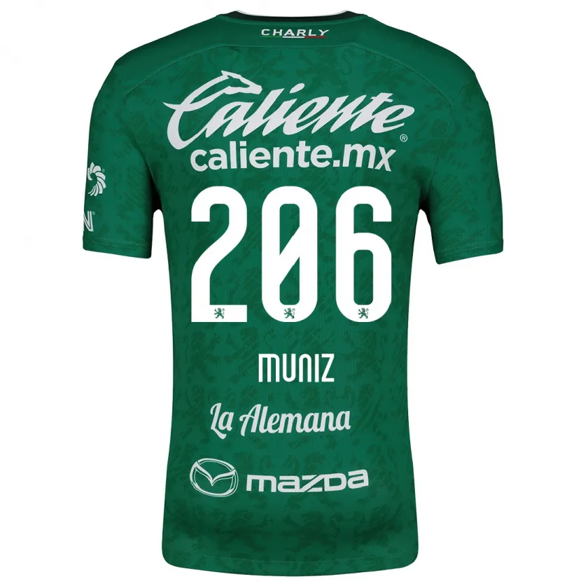 Danxen Donna Maglia Isaác Muñíz #206 Verde Bianco Kit Gara Home 2024/25 Maglietta