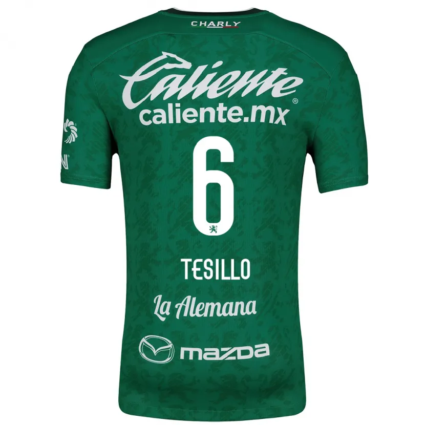Danxen Donna Maglia William Tesillo #6 Verde Bianco Kit Gara Home 2024/25 Maglietta