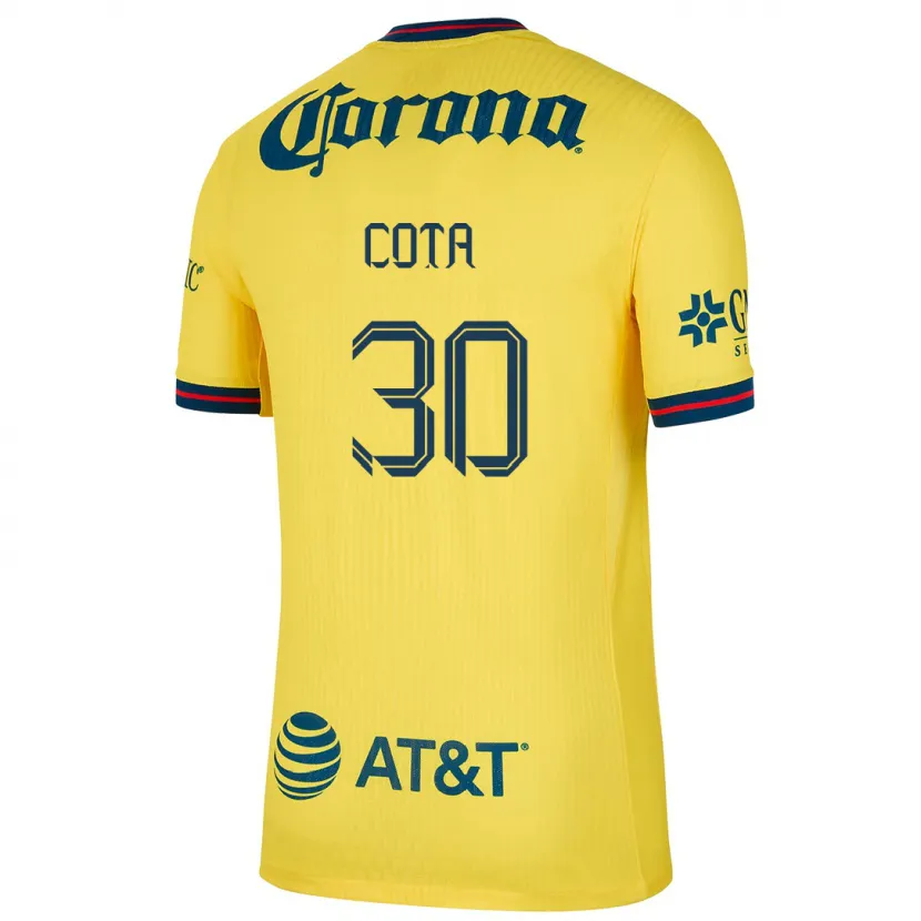 Danxen Donna Maglia Rodolfo Cota #30 Giallo Blu Kit Gara Home 2024/25 Maglietta