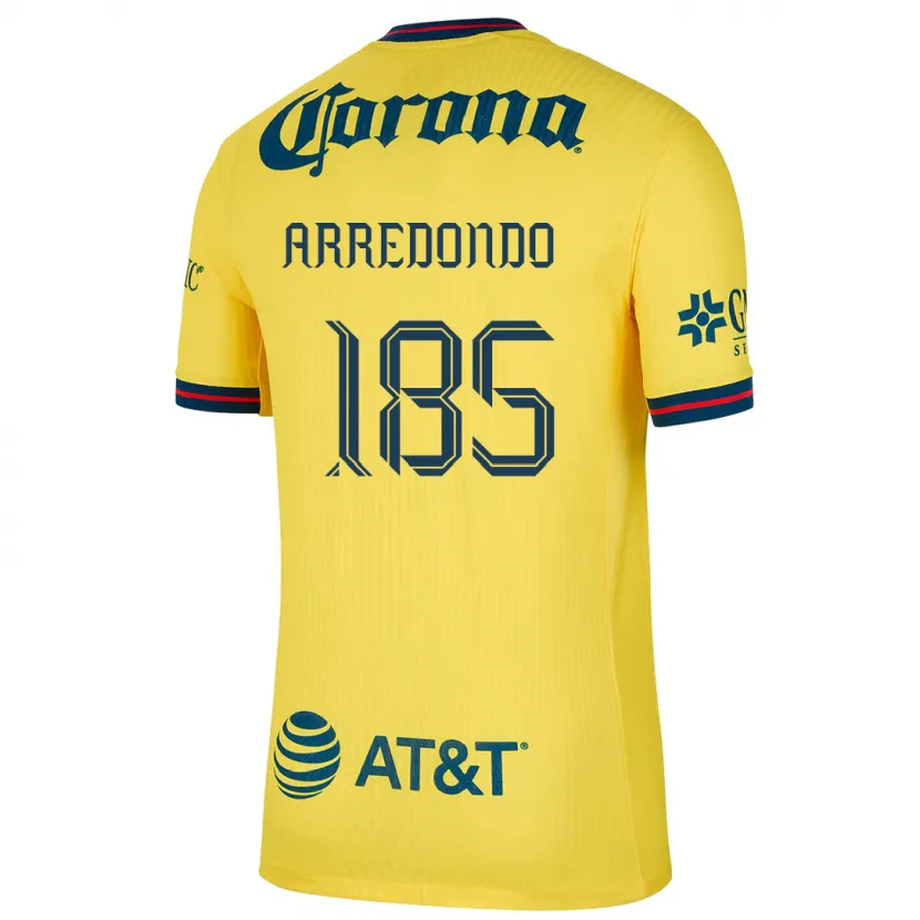 Danxen Donna Maglia Aarón Arredondo #185 Giallo Blu Kit Gara Home 2024/25 Maglietta