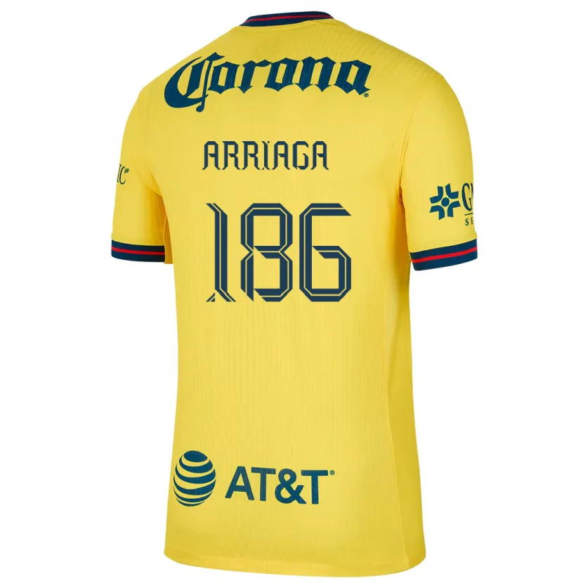 Danxen Donna Maglia Diego Arriaga #186 Giallo Blu Kit Gara Home 2024/25 Maglietta