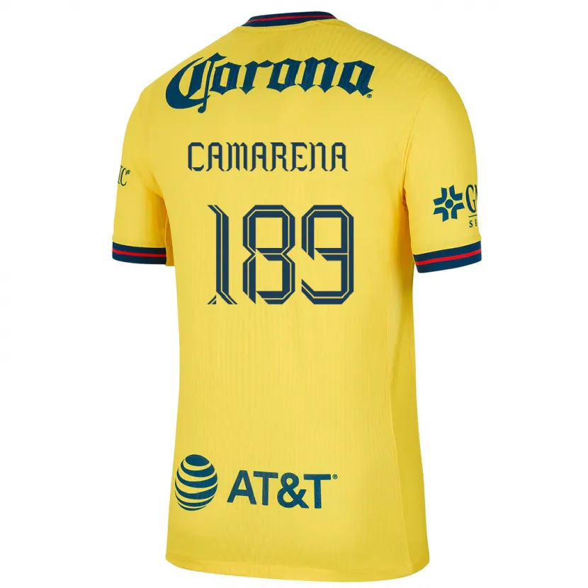 Danxen Donna Maglia Luis Camarena #189 Giallo Blu Kit Gara Home 2024/25 Maglietta