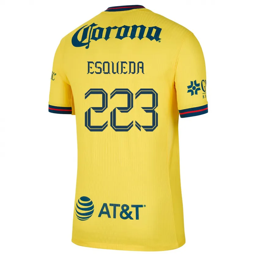 Danxen Donna Maglia Diego Esqueda #223 Giallo Blu Kit Gara Home 2024/25 Maglietta