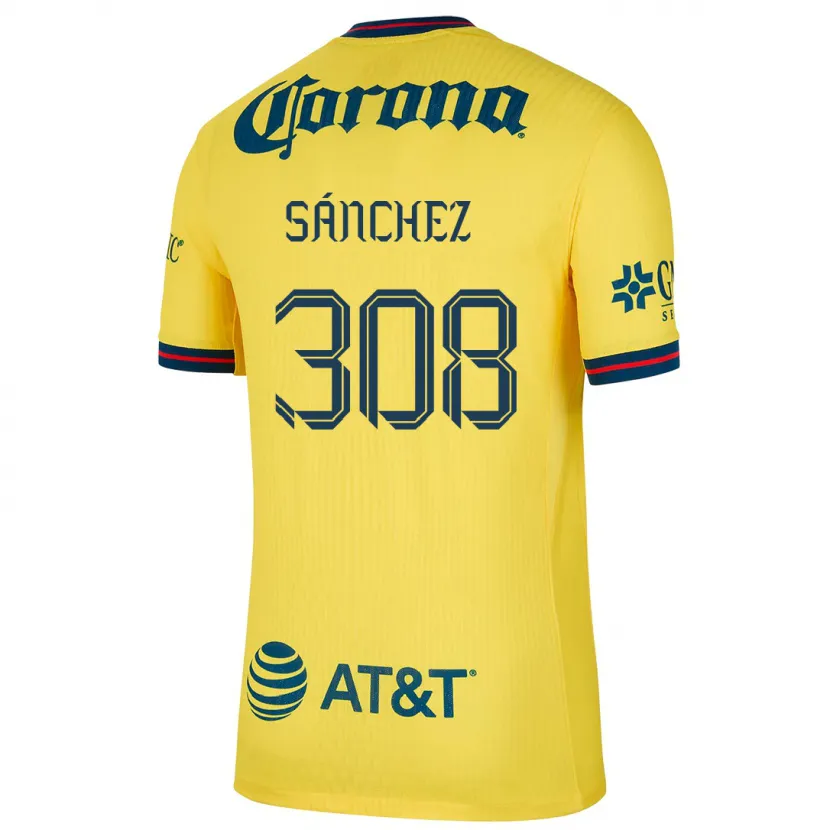 Danxen Donna Maglia Oswaldo Sánchez #308 Giallo Blu Kit Gara Home 2024/25 Maglietta