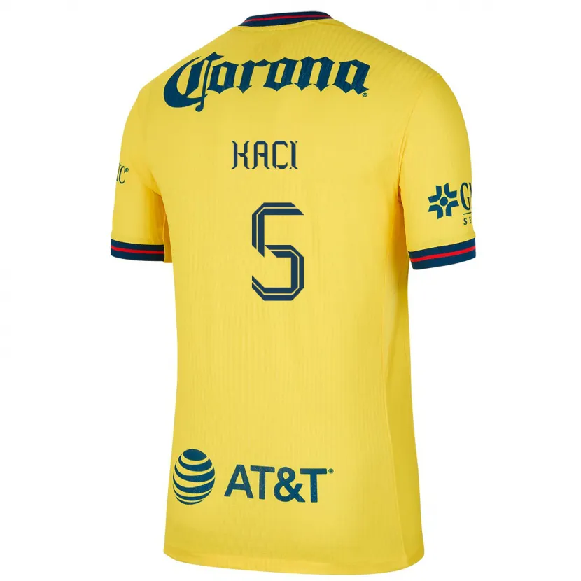 Danxen Donna Maglia Aurelie Kaci #5 Giallo Blu Kit Gara Home 2024/25 Maglietta