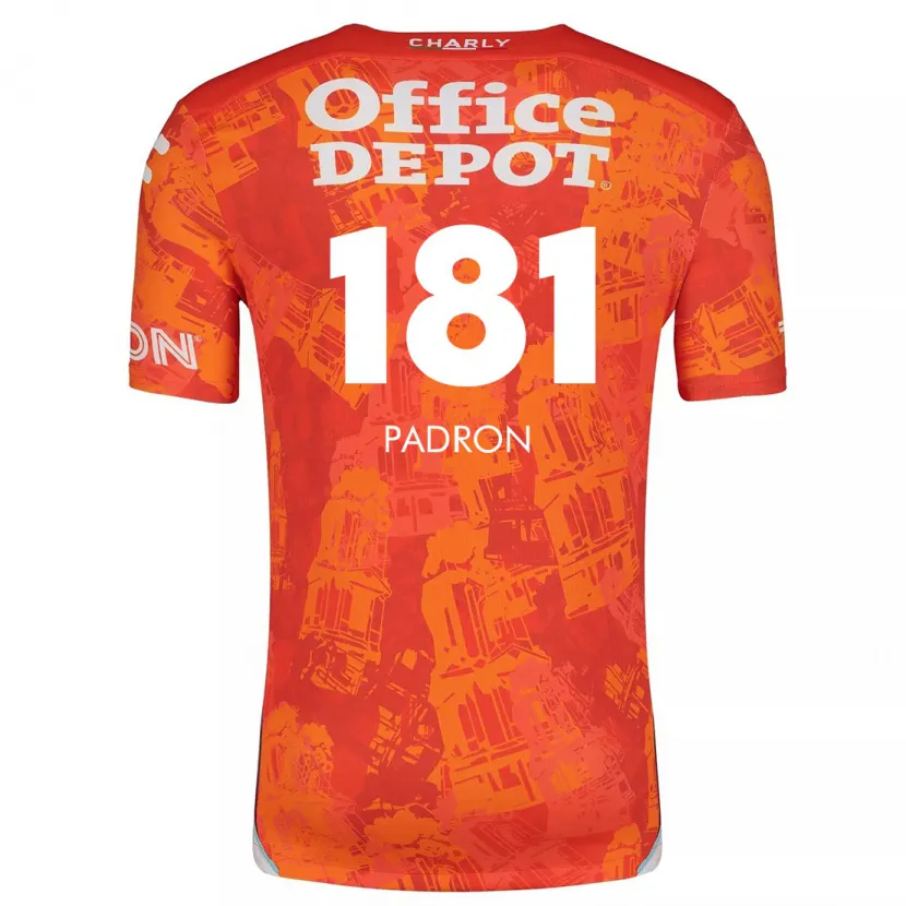 Danxen Donna Maglia Romeo Padrón #181 Arancione Bianco Kit Gara Away 2024/25 Maglietta